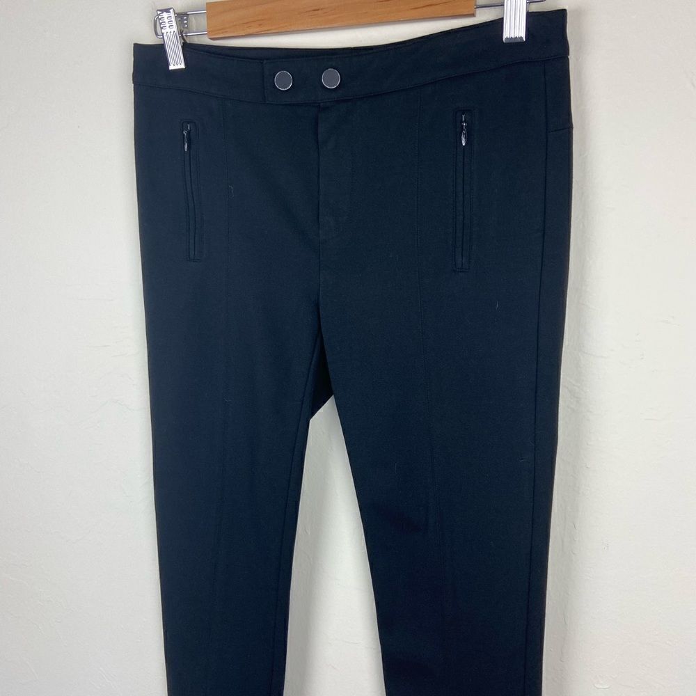 Vince Ponte Knit Snap-Closure Stretch Ski Pant - Black - Picture 3 of 8